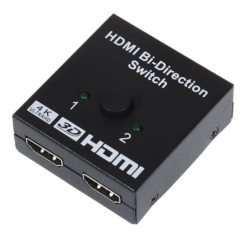 4K HDMI Switch 2 Ports Bi-directional 1x2 / 2x1 HDMI Switcher Splitter Supports Ultra HD 4K 1080P 3D HDR HDCP