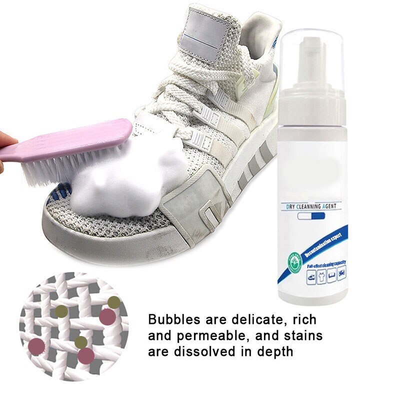 Suministros de limpieza de espuma, sin agua, 30/100ml, para ropa, zapatos, bolsas, hogar, SASW666
