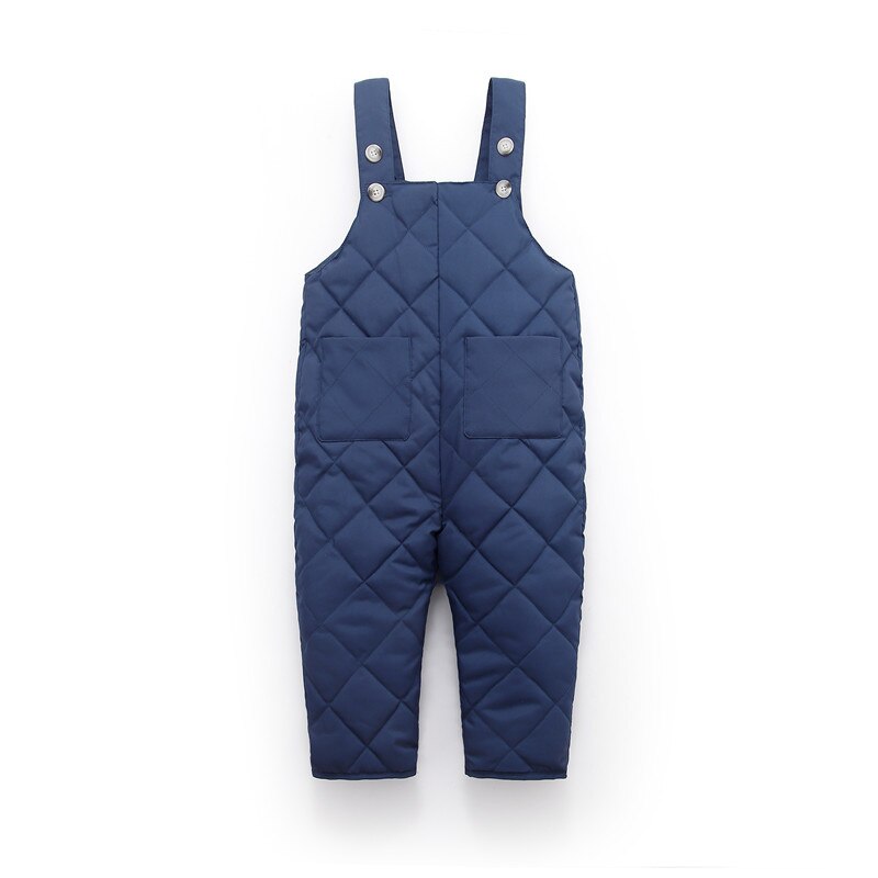 Jongens Meisjes Jumpsuit Overalls Baby Jongens Meisjes Effen Bib Broek Herfst Winter Warme Broek Kids Peuter Casual Broek: Blauw / 24M
