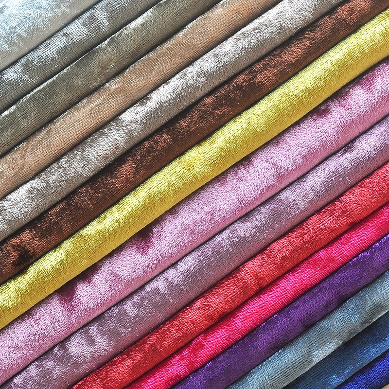 1 meter gør-det-selv syning sofa fløjl stof rød marineblå pink skåret tykt polstring fløjl tekstil til gardiner stol tecidos tissu