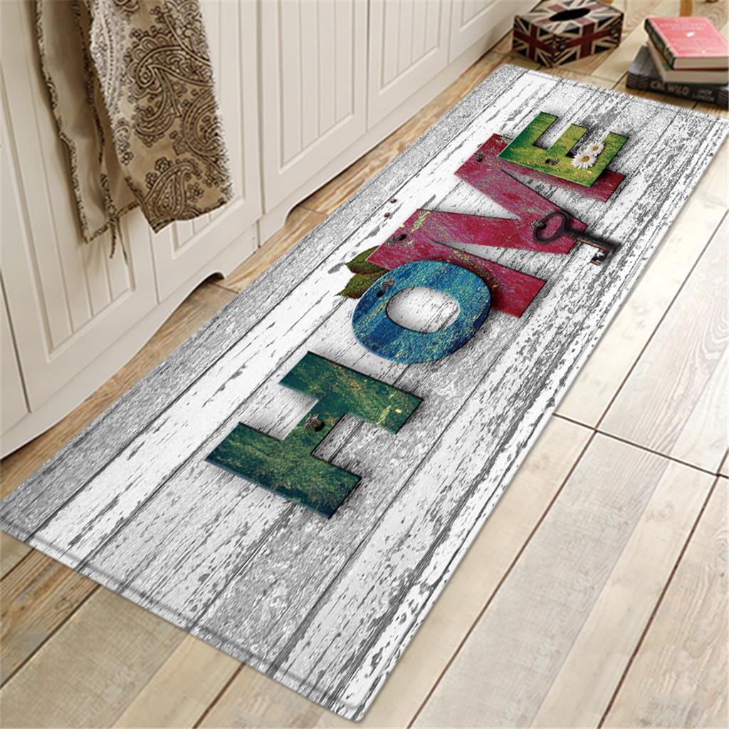 40 x 120 cm tæppe gang dørmåtte forhindrer glidende tæppe absorbere vand køkkenmåtte badeværelse tilbehør produkter festival gulvtæppe: B