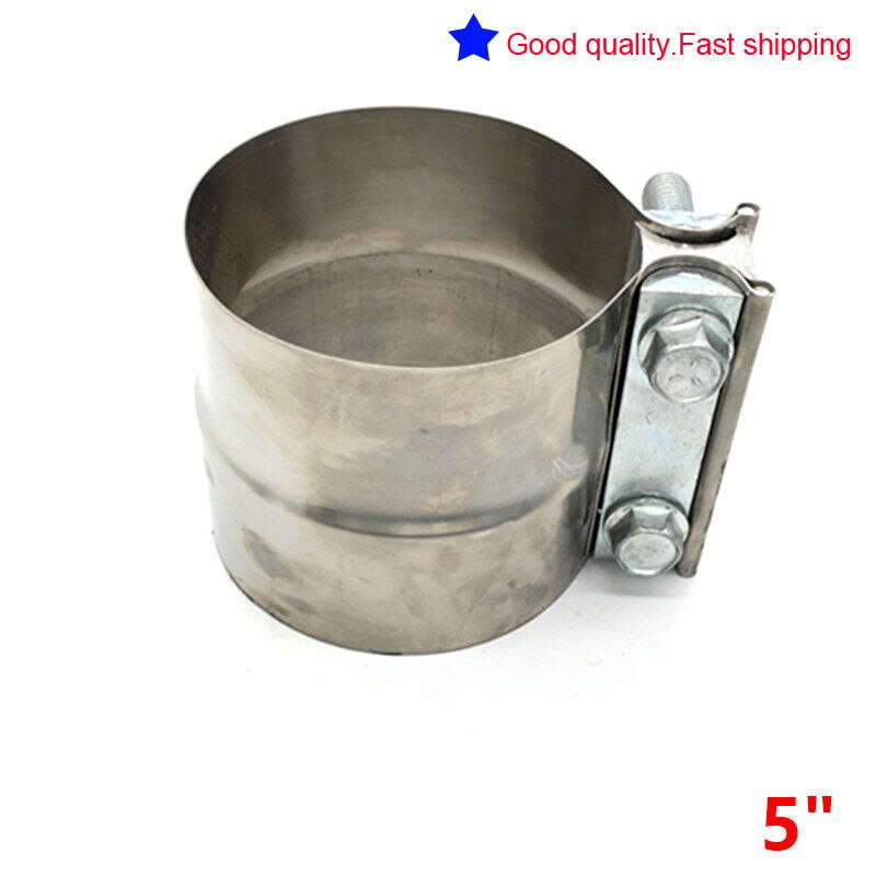 5" inch Stainless Exhaust Band Clamp Step Clamps Fit Catback Muffler Downpipe: Default Title