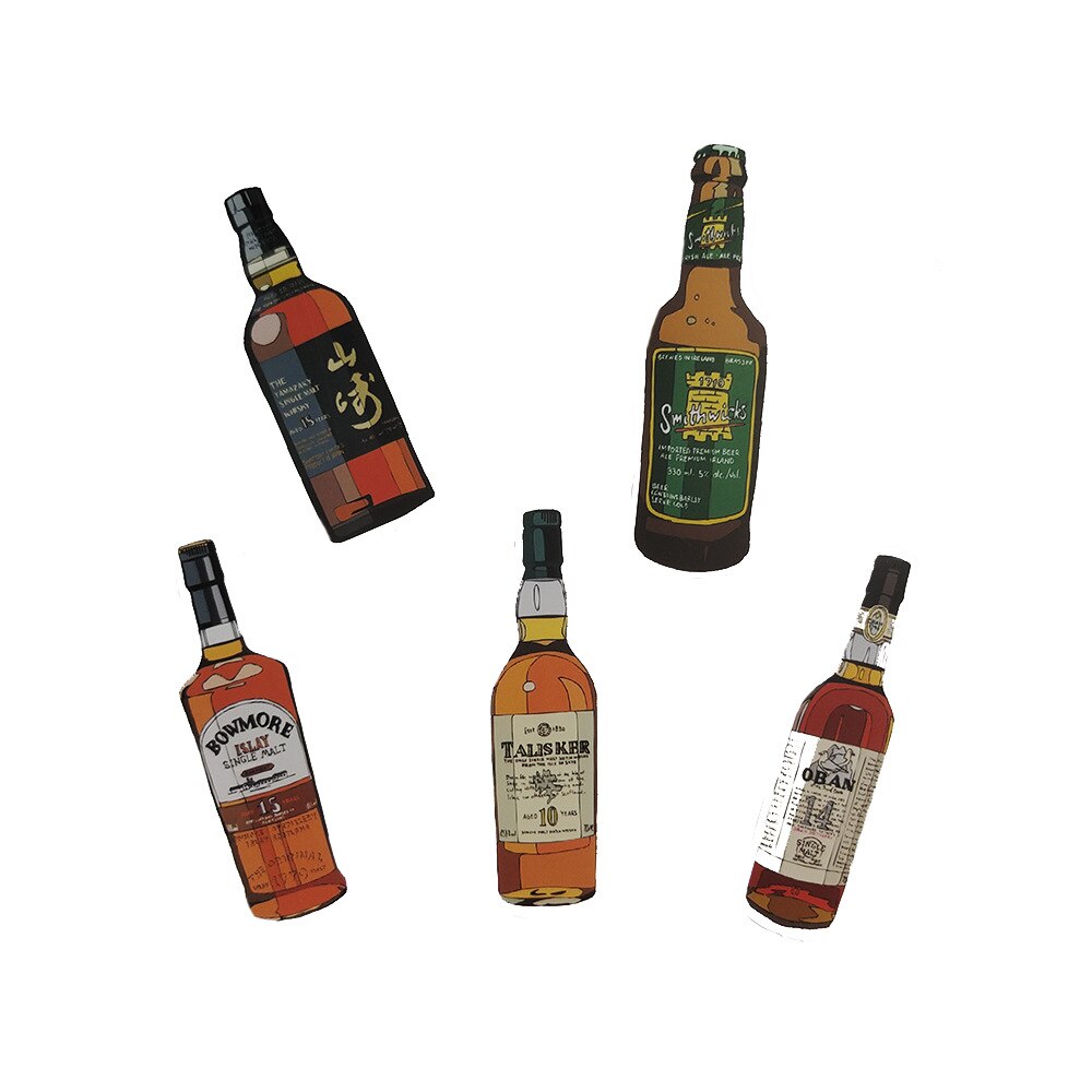 10/50Pcs Interessante Alcohol Wijn Bier Stickers Voor Laptop Auto Helm Koffer Computer Bike Motorcycle Whisky Wodka Sticker