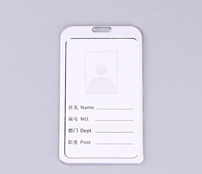 Aluminum Alloy Working Permit Cover ID Name Card Badge Holder Business Pass Card Lanyard Sleeve Case Metal Work Card Case Women: Gold