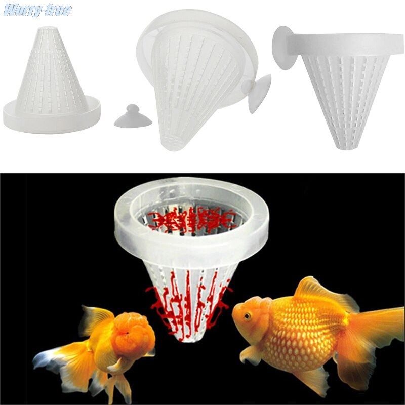 Aquarium Fish Tank Aquatic Feeder Fish Tank Supplies Glass Pot Plant Feeding Cup Holder Shrimp 1pc: 1pc as pic