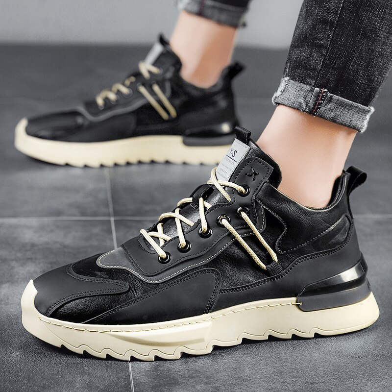 Classic Lace-up Men Sneakers Original Breathable Damping Cotton shoes Thick bottom Outdoor casual shoes High Top Shoes