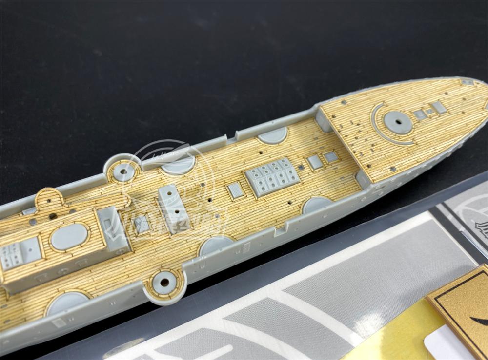 1/350 Schaal Houten Dek Masking Vel Voor Keizerlijke Chinese Peiyang Vloot Cruiser Chih Yuen Voor Bronco NB5018 Model TMW00067
