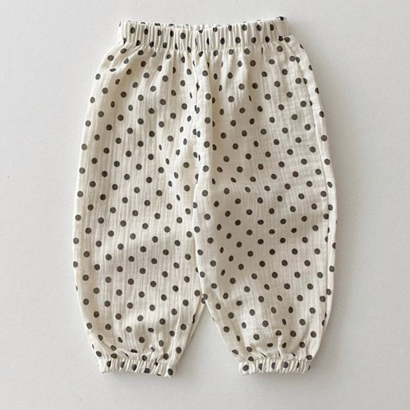 Koodykids-pantalones de algodón suave para bebés, pantalón sencillo con estampado de frutas, para primavera y otoño: dot pants / 9M-12M