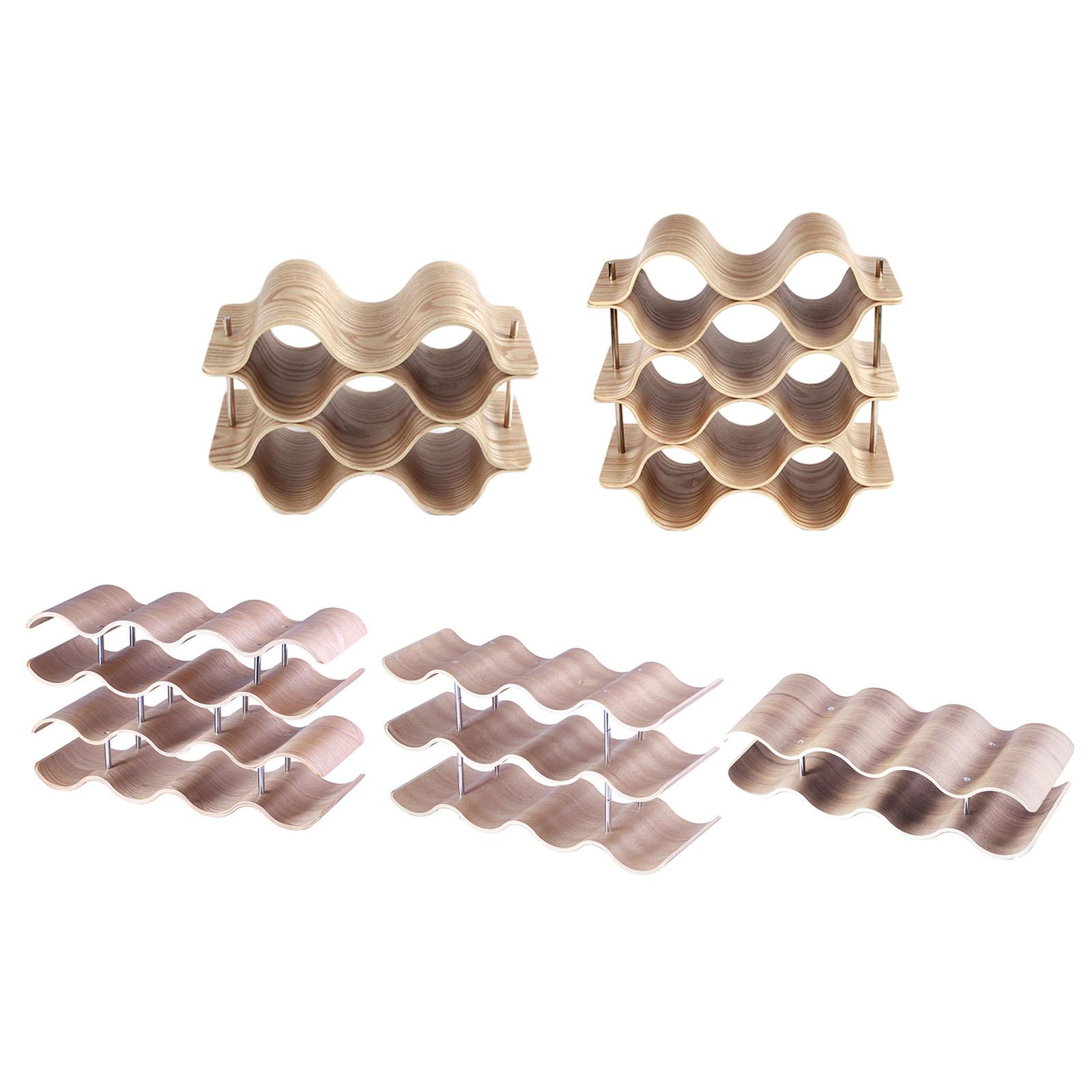 Countertop Wine Rack Holder Freestanding Kitchen Barware Storage Stand Wine Cork Holder for Bar Cellar Pantry Cafe Home