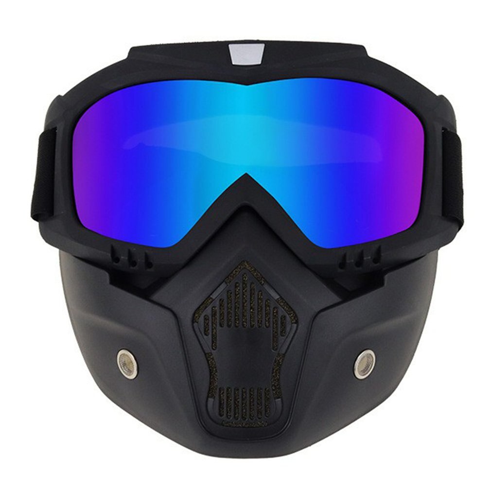 Mænd kvinder ski snowboard maske snescooter skibriller vindtæt motocross beskyttelsesbriller sikkerhedsbriller med mundfilter: 1