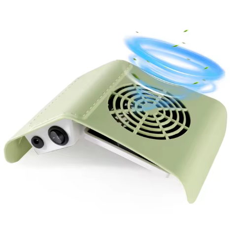 Nagelstofafscheider Stofzuiger Manicure Machine Tools Sterk vermogen Geluidsarm Nail Art Tool Nagelstofzuiger: green / VS