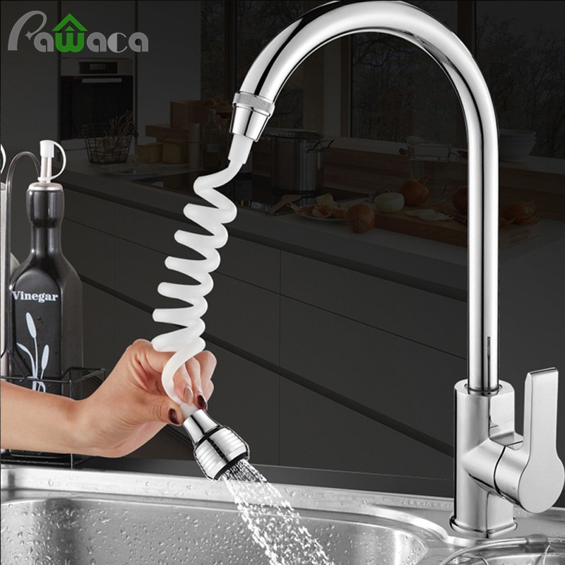 Lang slange fleksibel vandhane udvidet sprøjte køkkenvask vandhaner diffusor drejelig filter sprøjte vandhane dyse brusebad udstyr