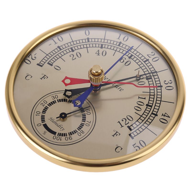 5 "Min Max Thermometer Hygrometer Keine Batterie Zauberstab Montiert Zauberstab Hängen drinnen draussen Analog Temperatur Feuchtigkeit Meter
