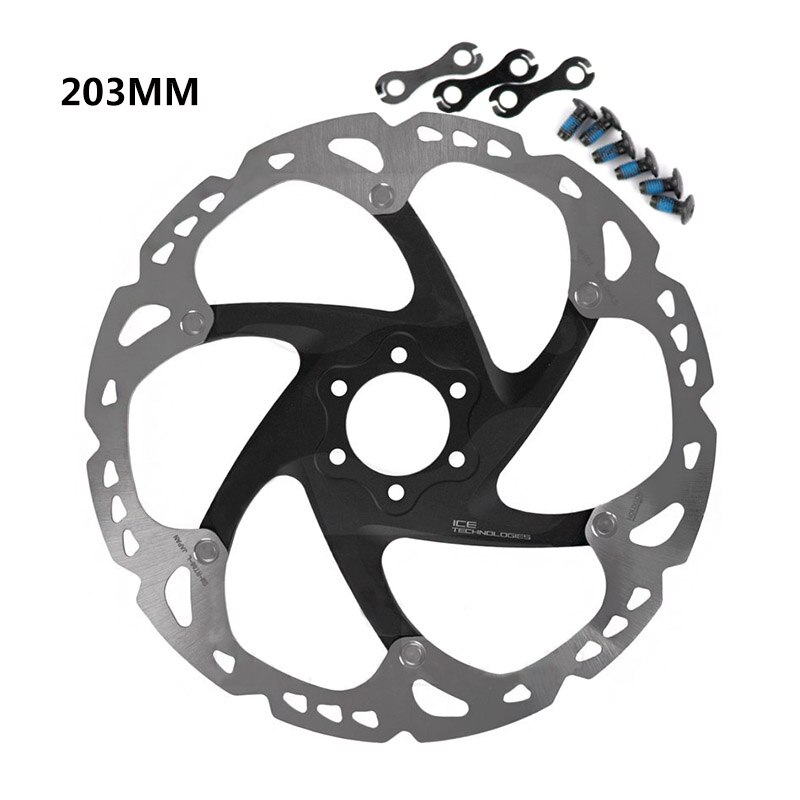 Shimano xt sm  rt86 is punkt teknologi bremseskive 6 bolt  m8000 terrengsykler skive shimano  rt86 160mm 180mm 203mm mtb sykkel: 203mm
