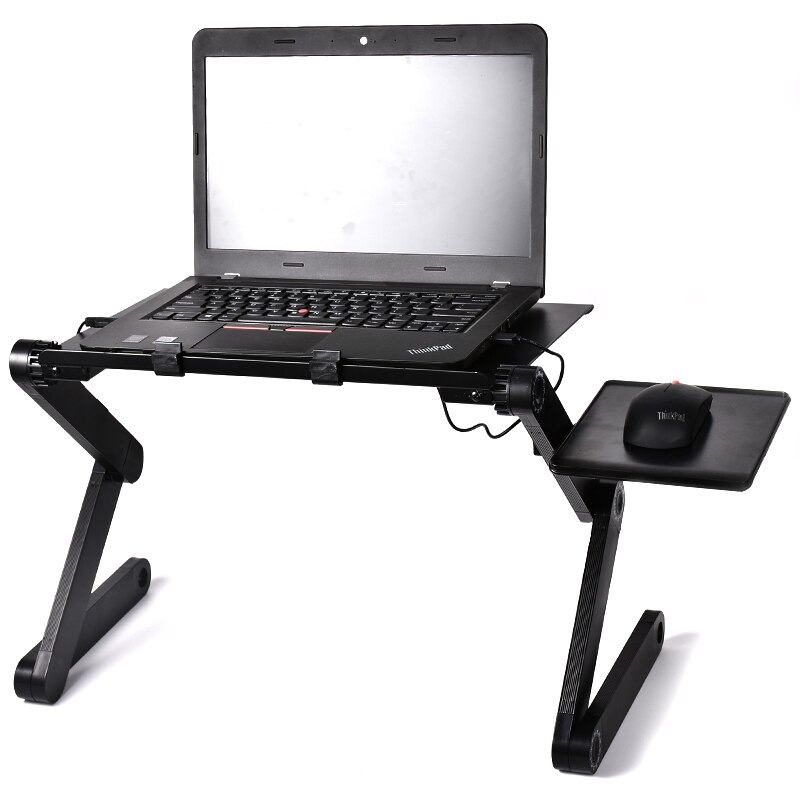 Draagbare Mobiele Laptop Staande Bureau Voor Bed Sofa Laptop Klaptafel Notebook Bureau Met Muismat & Cooling Fan Voor kantoor
