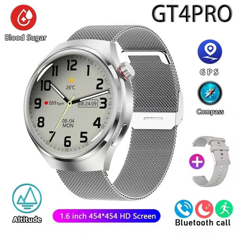Huawei-Montre connectée GT4 Pro pour homme, GPS, NDavid, écran AMOLED 360x360, fréquence cardiaque, appel Bluetooth, étanche IP68, 2024: Bleu