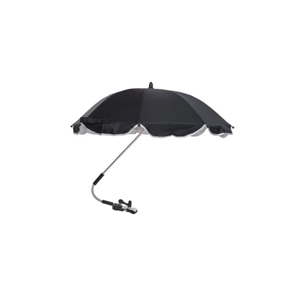 Børn baby parasol klapvogn paraply regnbeskyttelse bærbar parasol extender paraply klapvogn skygge baldakinovertræk: Sort