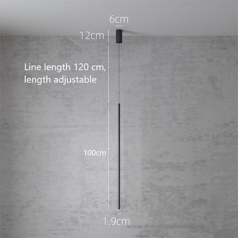 Minimalistisk soveværelse sengelampe moderne stue tv væg led pendel geometri linje strip hængende lysarmaturer