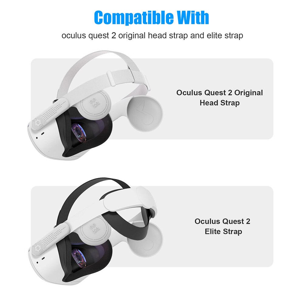 Orejeras de silicona para auriculares Oculus Quest 2 VR, solución de sonido mejorada para Oculus Quest 2, accesorios, orejeras con reducción de ruido