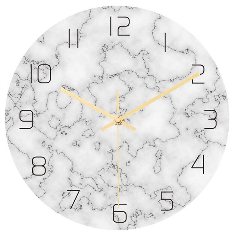 Grün Marmor Wanduhr Einfache Dekorative Kreative nordisch Moderne Marmor Uhren Zauberstab Uhr für Wohnzimmer Küche Büro Schlafzimmer: CC014 30cm