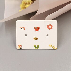 100pcs 3.5x 2.5cm compact and cute DIY handmade jewelry display card ear nail/earring price tag card