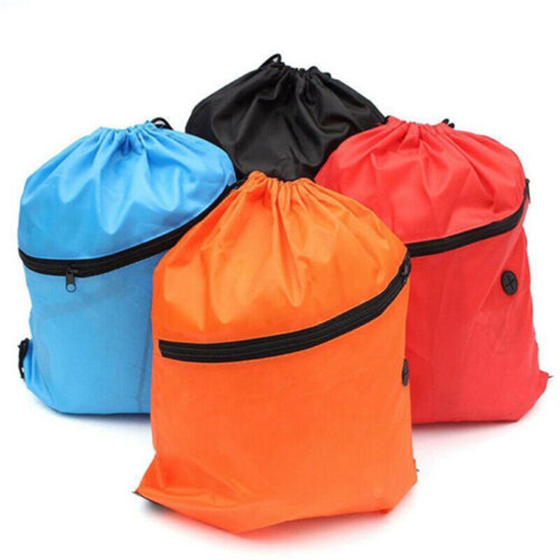 Women Waterproof Drawstring Bag Solid Casual Backapack Camping Lightweight Sport Gym Bag Men Outdoor School Tote Backpack