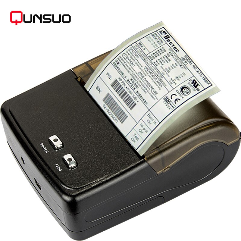 Label Barcode sticker printer Thermal Receipt printer Print Bill Machine 20mm-80mm for Android iSO windows