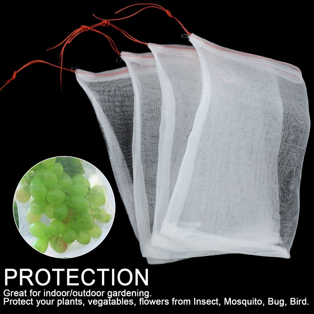 20Pcs Set Nylon Mesh Bag Seed Bag Large Soaking Bag Fruit Insect-Proof Gauze Plant Growth Protect Bag Gardening Supplies