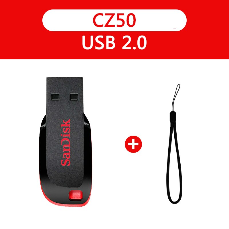 Sandisk 100% Original CZ50 unidad flash usb 32gb unidad flash usb stick mini usb 8gb 16gb usb memoria stick 64GB disco flash de 128GB: 8 GB / CZ50-1