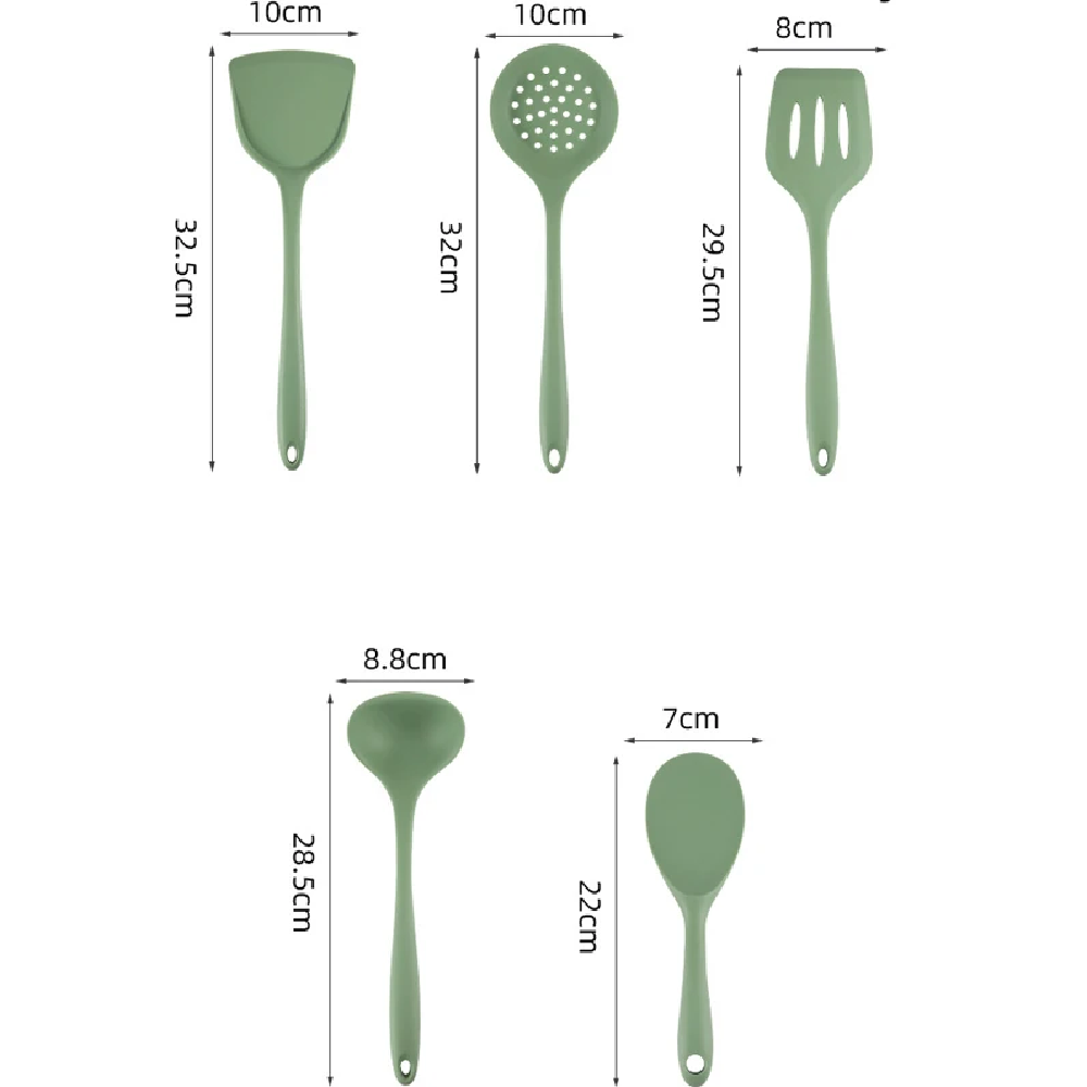 Siliconen Keukengerei 5 Stks/set Koken Non-Stick Pot Schepje Keukengerei Set Hittebestendig Flexibel Siliconen Keukengerei