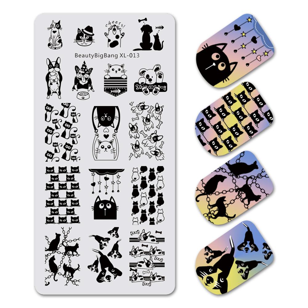 BeautyBigBang Stamping Plates 6*12cm Summer Flower Butterfly Nail Mold Accessories Plate Rectangle Nail Art Template BBB XL-011: 13
