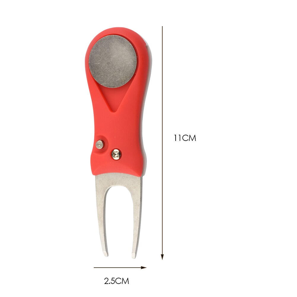 Foldable Golf Divot Tool Switchblade Pitch Cleaner Golf Pitchfork Putting Green Fork Golf Accessories