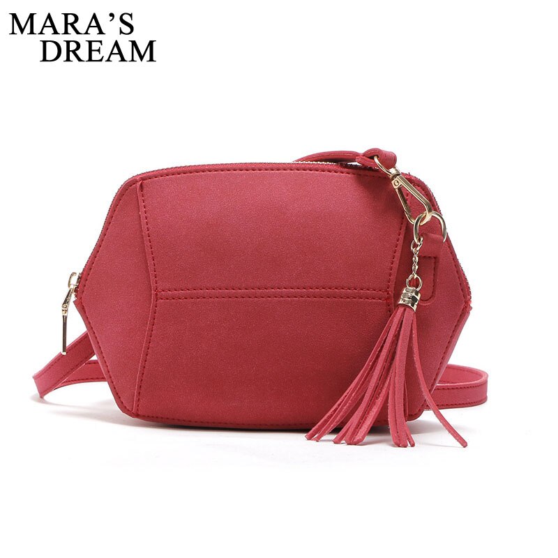 Bolso cruzado de ante para mujer, bandolera de ante, bolsos de hombro mensajero de para chica, bolsos de playa con borlas para vacaciones: A Red