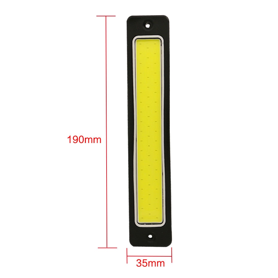 Auto styling DRL Dagrijlichten Mistlampen 2 Pcs Super Heldere Flexibele Waterdichte COB Straight Rijden Wit 190 x 35mm