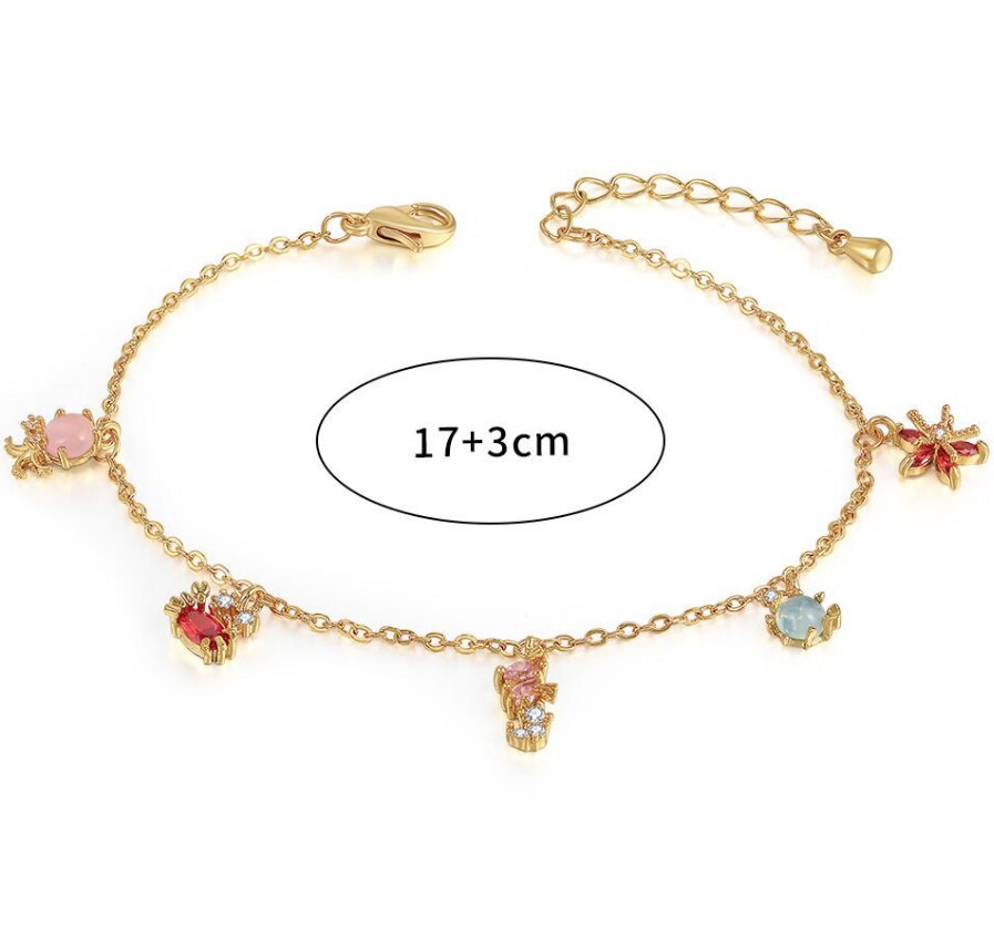 Morse Code Strand Stijl Marine Dieren Armband Voor Vrouwen 925 Zilveren 18K Gold Sleutelbeen Armband Bedels Zomer Armbanden Pulseiras: A1