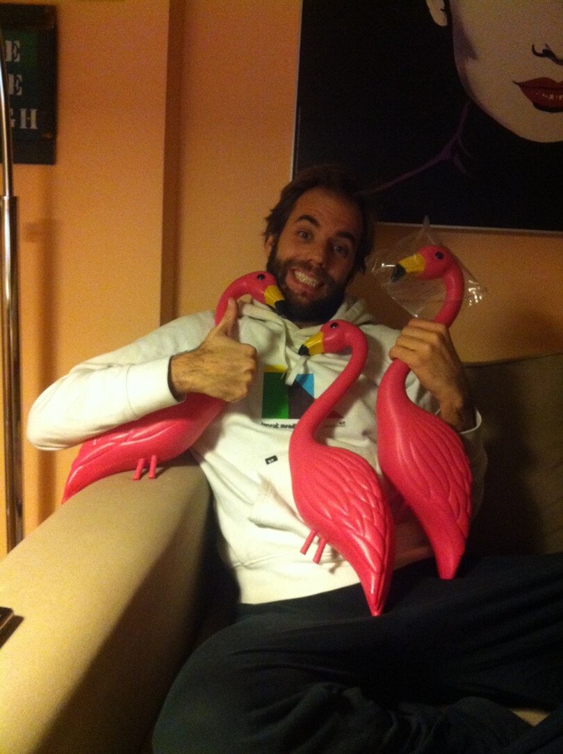2 stk/sæt plast pink pink flamingo ornamenter udendørs gård græsplæne dekoration haven bryllup kunst ornamenter