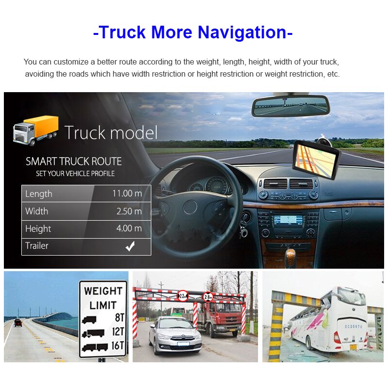XGODY-navegador GPS con pantalla HD de 7 "y 4,3" para camión, GPS con Radio FM para coche, 128/8GB, mapas gratuitos, actualización de Rusia, Navitel