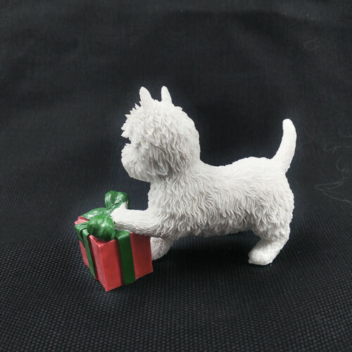 JJM West Highland White Terrier caja de perro mascota coleccionista Animal PVC modelo educativo juguete para niños adultos niños