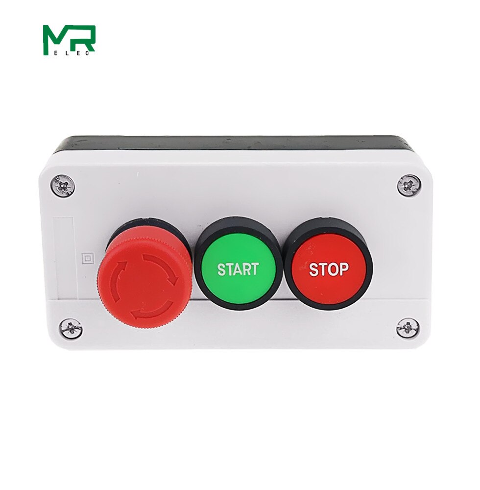 NC Emergency Stop NO Red Green Push Button Switch Station 600V 10A: yingwen