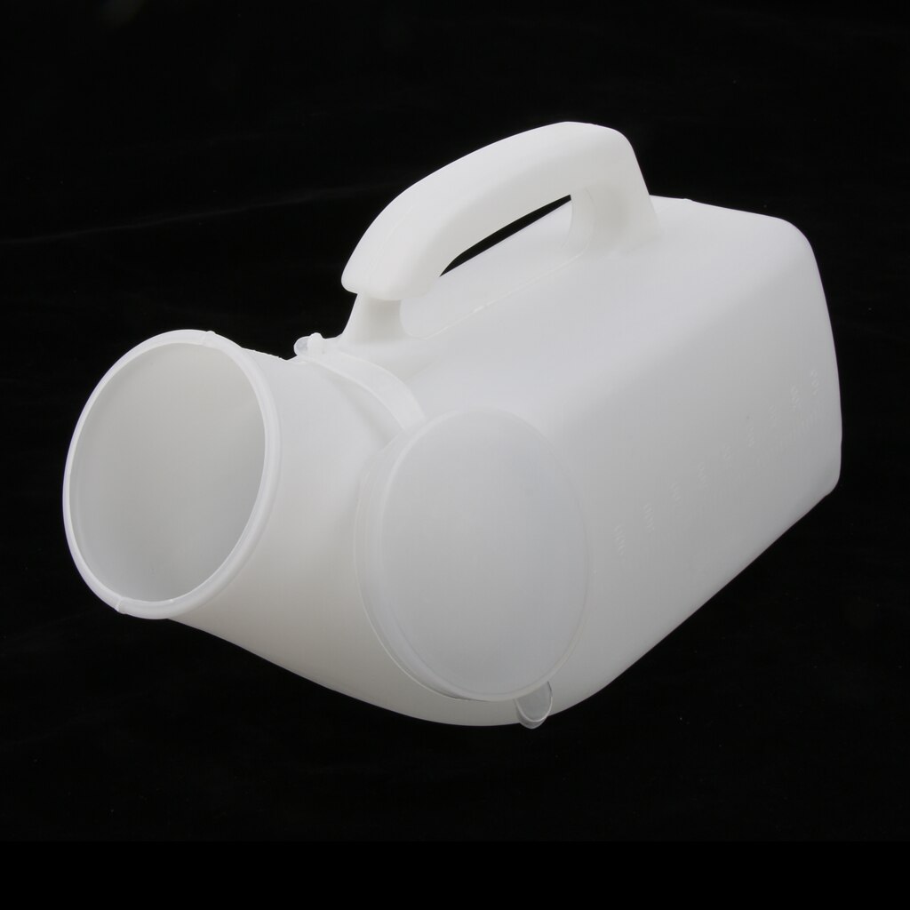 Urinbeholdere til mænd toiletspand kammer hospital tissepotte med låg/mobilitet og daglige hjælpemidler/sengepander og urinaler  - 1000ml