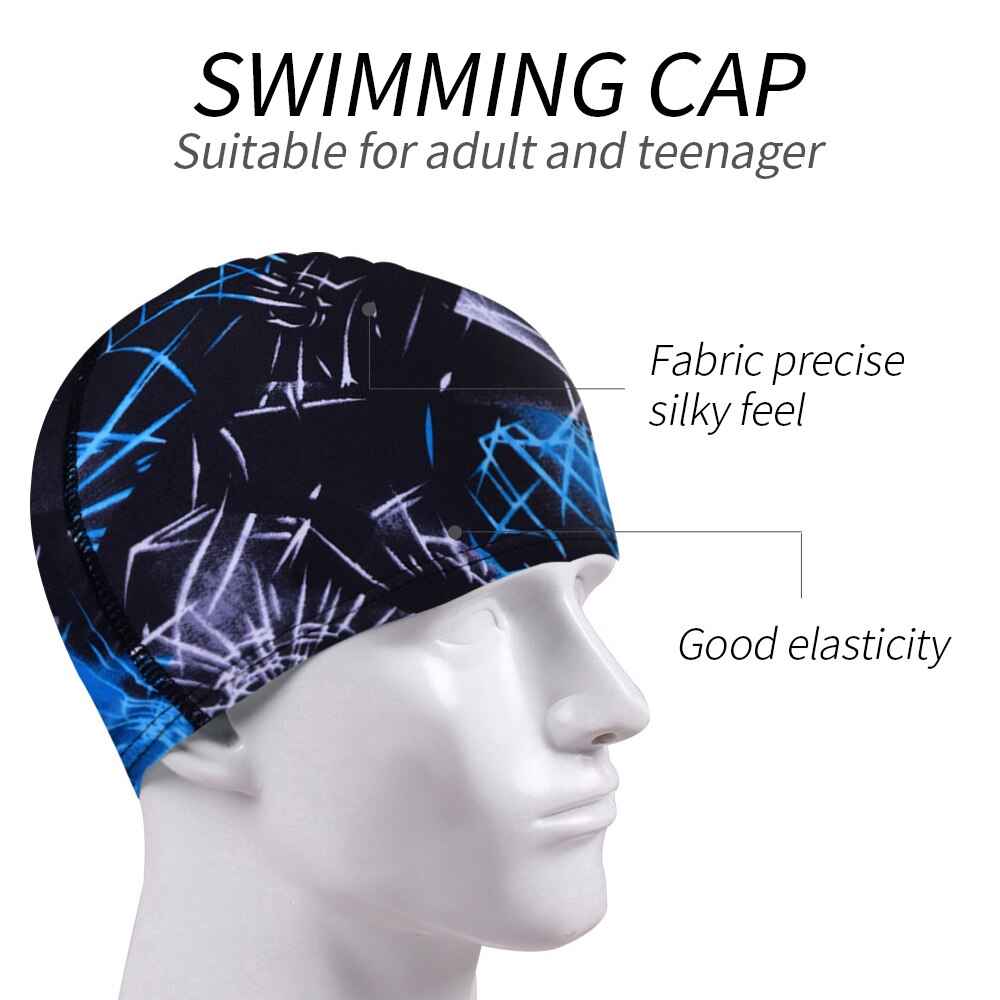 Badehette kvinner unisex jenter langt hår badehatt badehette stretch drapering fri størrelse svømmebasseng sport elastisk nylon turban: G210818b