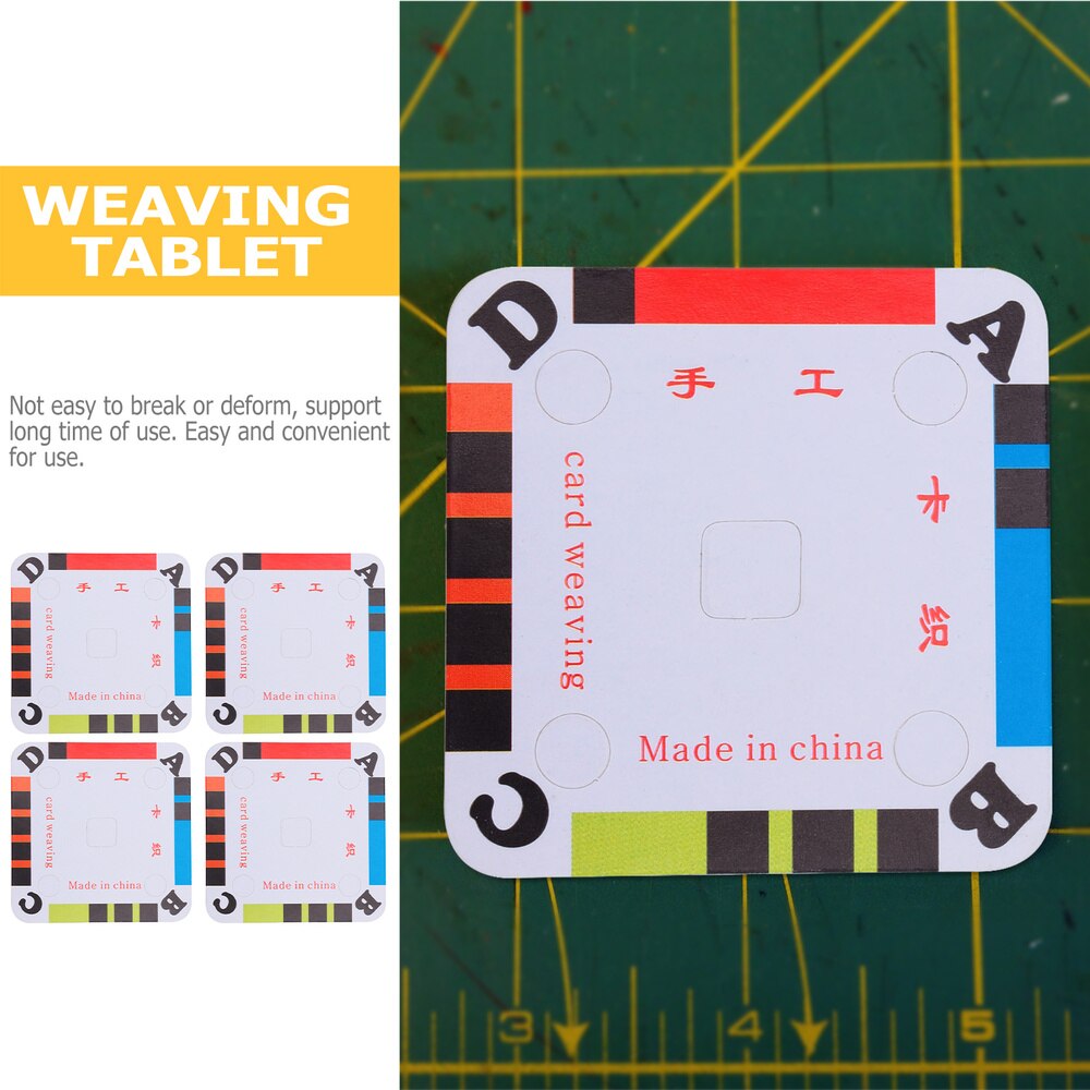 100Pcs Weaving Cards Tablet DIY Sewing Cardboard Paper Weaving Loom Cards DIY Sewing Craft Accessories 5X5CM
