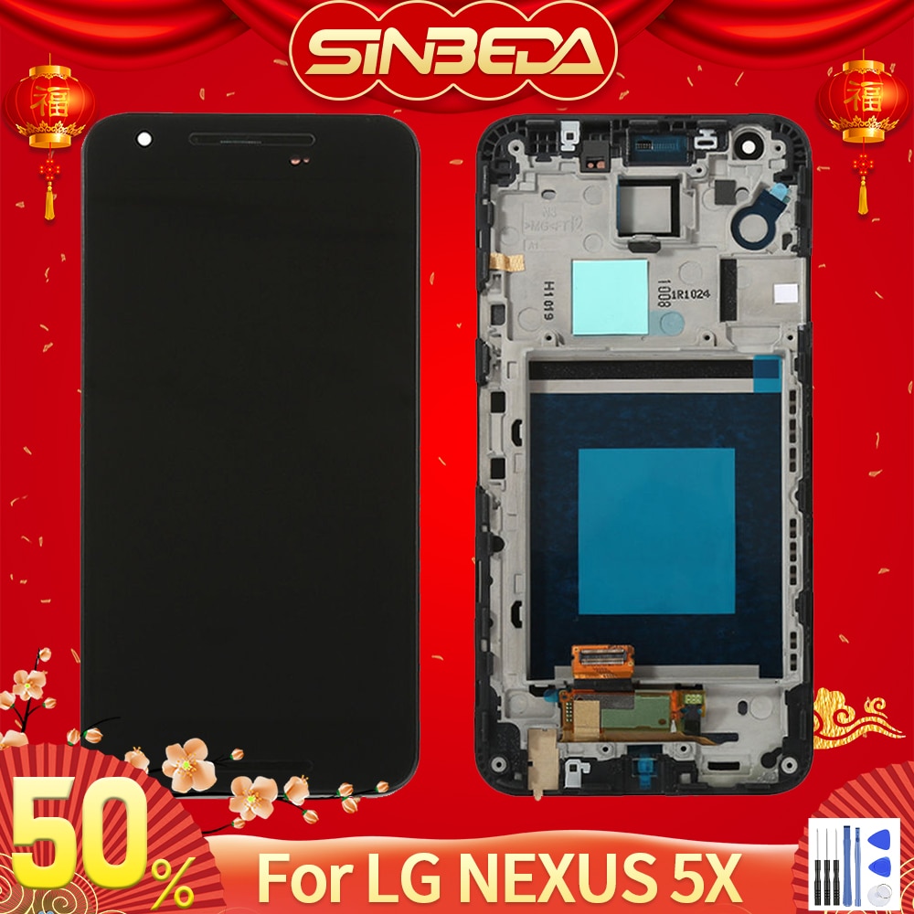 Original For LG nexus 5X LCD Display H790 H791 H798 LCD Touch Screen Digitizer Assembly Frame For LG 5X LCD Replacement