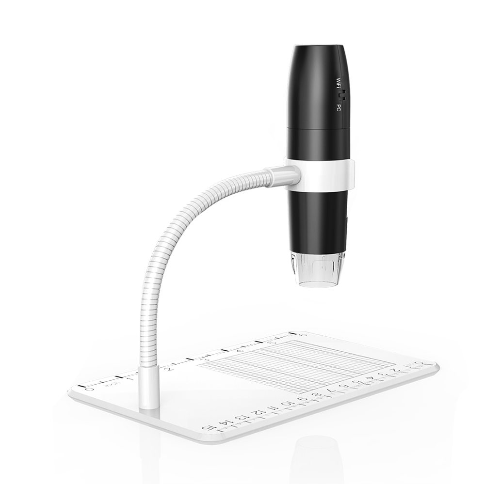 USB Digital Microscope 1000X 8 LED 2MP Electronic Microscope Endoscope Zoom Camera Magnifier WIFI Portable: Black