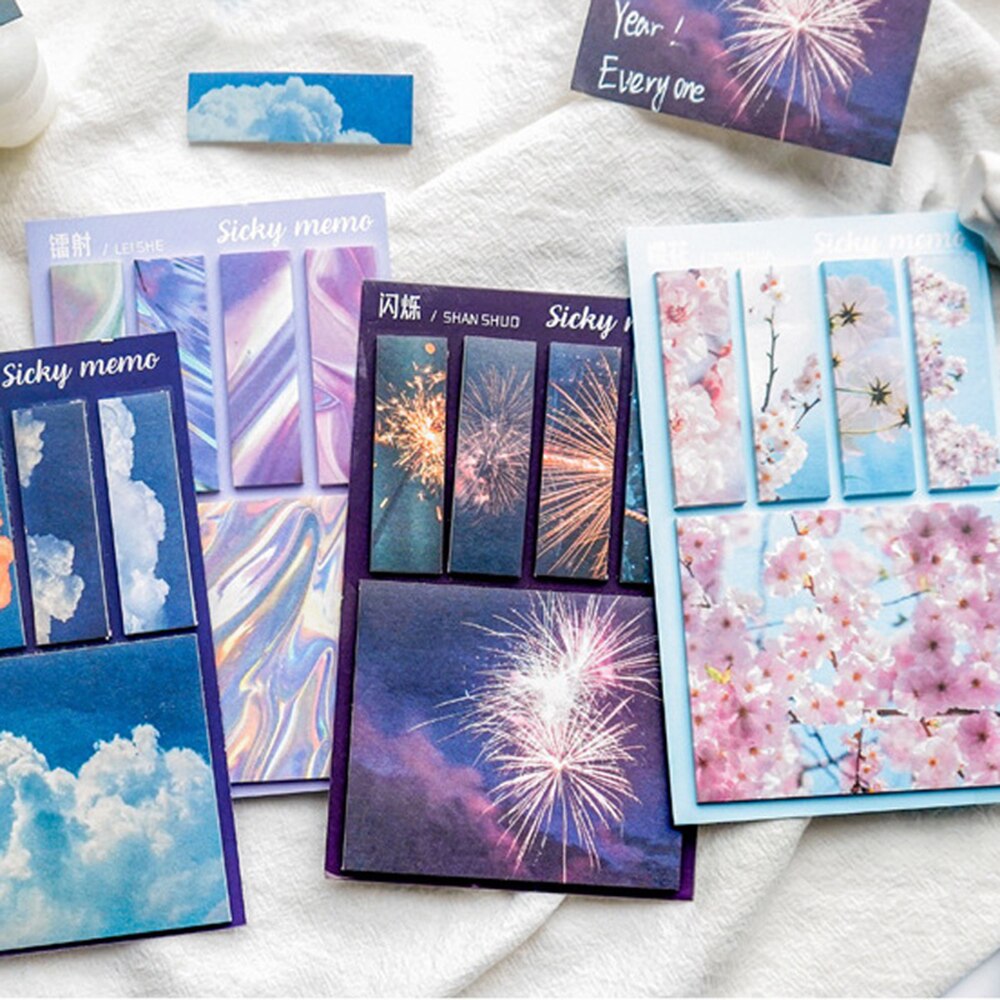 100 Sheets/Set Sticker Sticky Notes Memo Pad Diy Scrapbooking Dagboek Index Bladwijzer Sticker