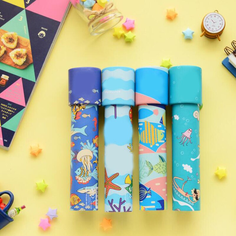 1 Pc Cartoon Animals Anti-stres Kaleidoscope Interactive Science Educational Toys for Children Boys Girls Kids Autism Care