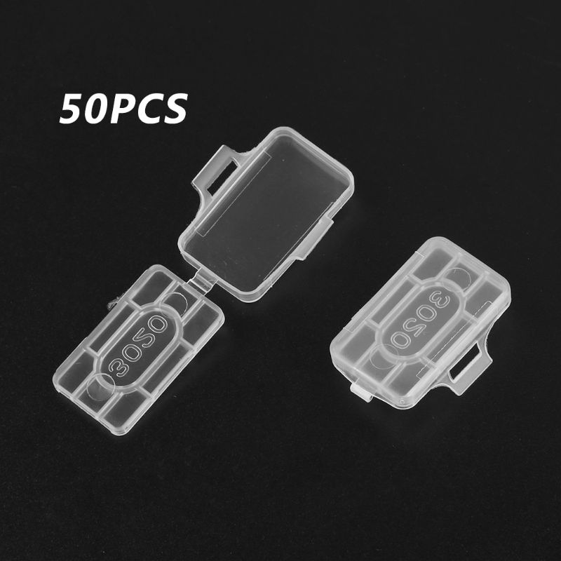 50pcs Waterproof Transparent Cable Sign Cards Label Display Identification Box 425D: 2