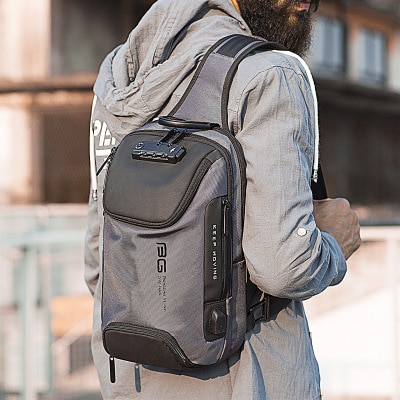 Xiaomi Neue lässig draussen reise crossbody schulter tasche USB Ladung männer brust tasche Anti-diebstahl kratzfest