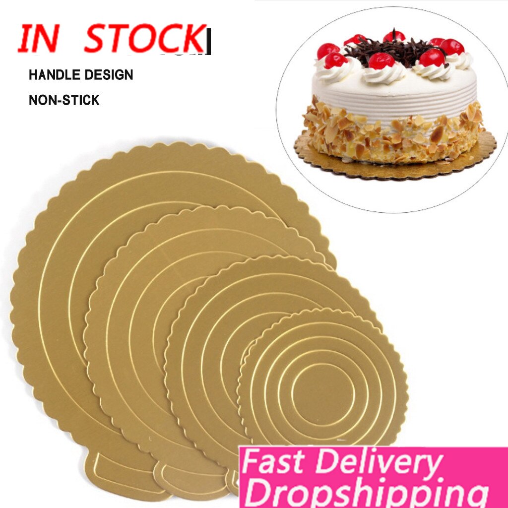 pcs Cake Tra Mat Golden Mousse Mat Bottom round Cake Base Boards Paper Board Dessert Tra Cake Decoration Tools
