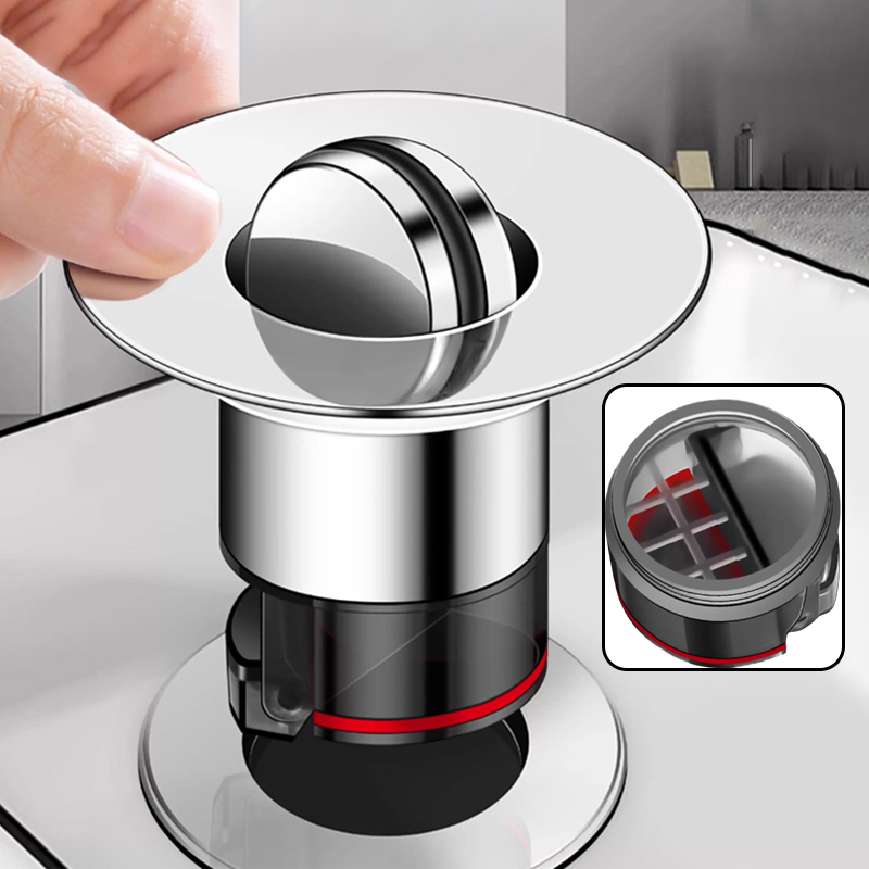 Stainless Steels Basins Plug Anti Odor Basin Drain Stopper Deodorant Core Removable Sewer Floor Drain Strainer